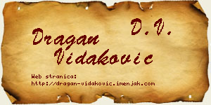 Dragan Vidaković vizit kartica
